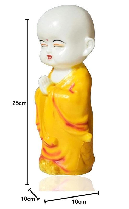 Meditating Buddha Monk Statue Showpiece (10 x 10 x 25 cm)