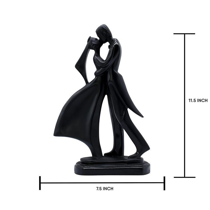 Romantic Black Dancer Couple Statue