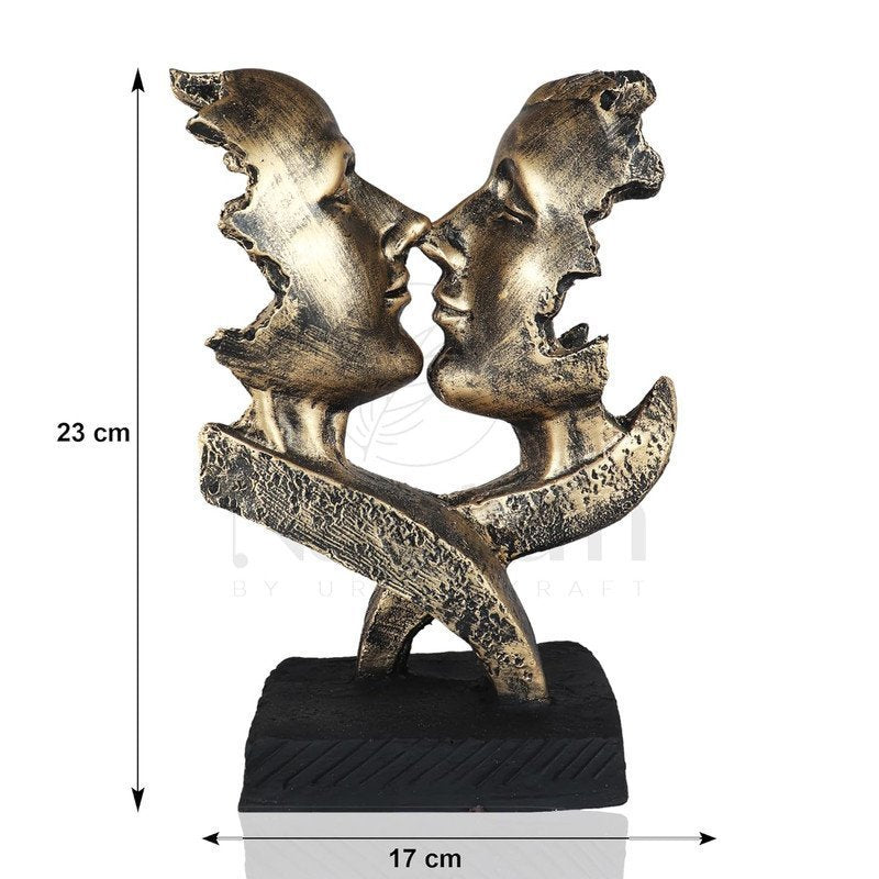 Bronze Kissing Couple Sculpture - Romantic Gift