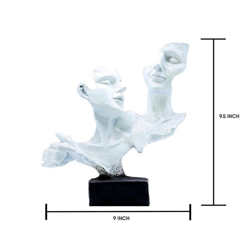 Modern Abstract Resin Couple Sculpture