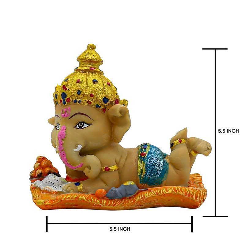 Cute Baby Ganesha Idol Reading Book