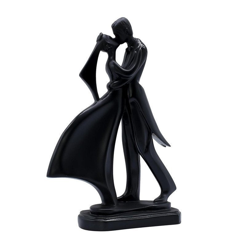 Romantic Black Dancer Couple Statue