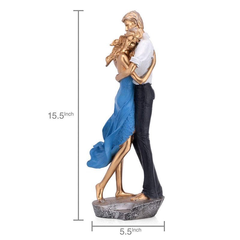 Hand-Painted Latin Dance Couple Statue