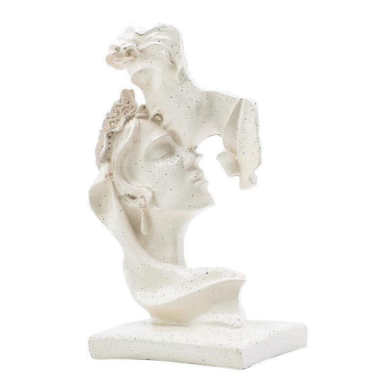 Romantic Couple with Umbrella Resin Statue