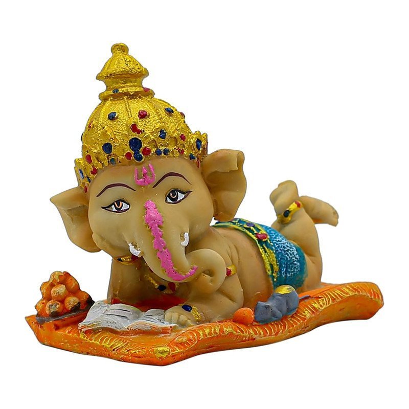 Cute Baby Ganesha Idol Reading Book