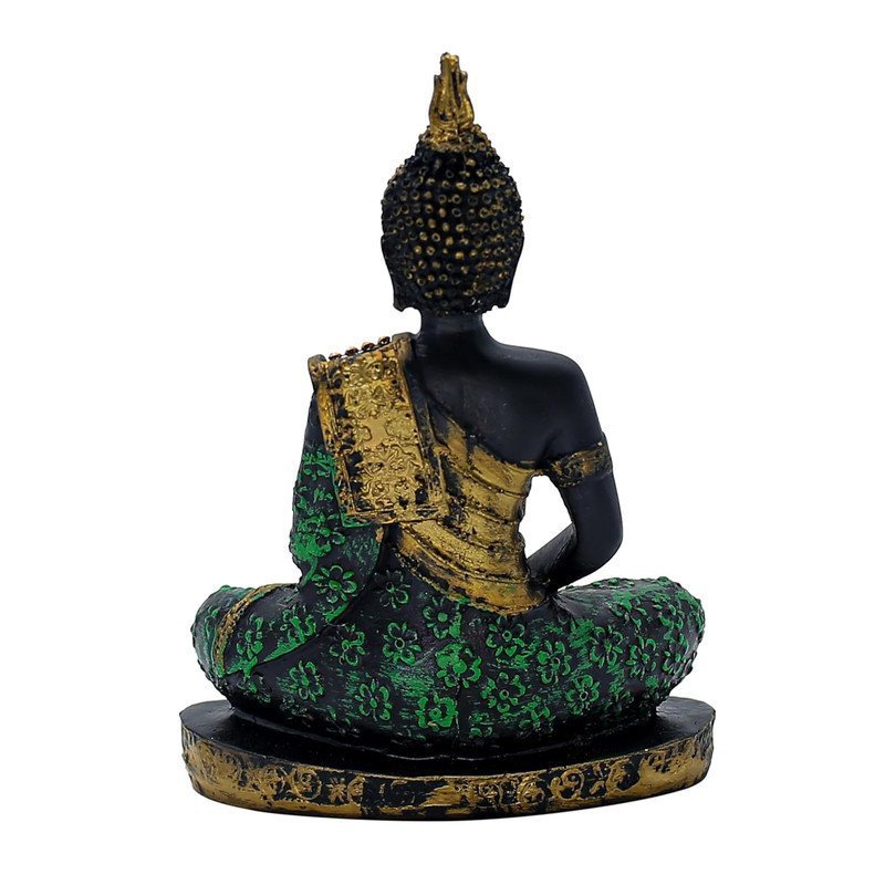 Decorative Buddha Statue with Crystal Embellishments, 7.5 x 5 Inch