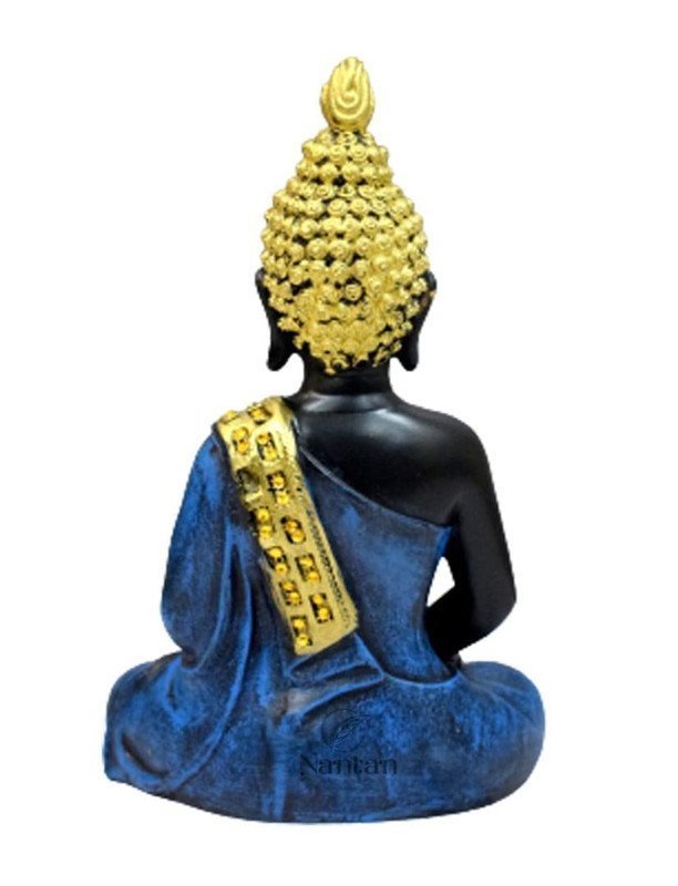 Blue Meditating Buddha Statue