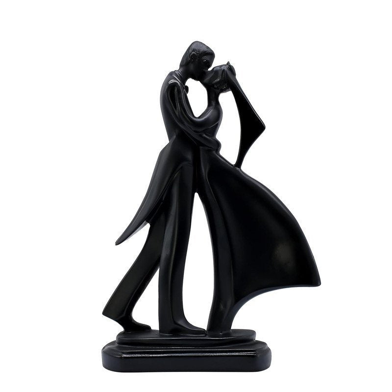 Romantic Black Dancer Couple Statue