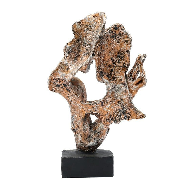 Abstract Romantic Kissing Couple Sculpture