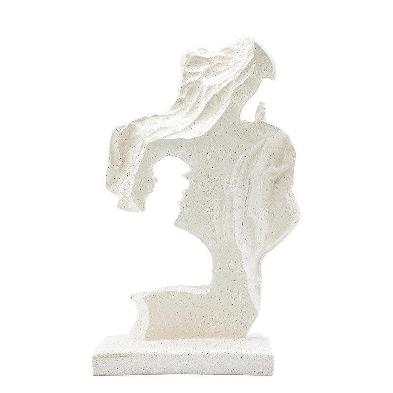 Romantic Couple with Umbrella Resin Statue