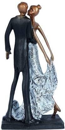 Ceramic Dancing Couple Figurine (Gold Accents)