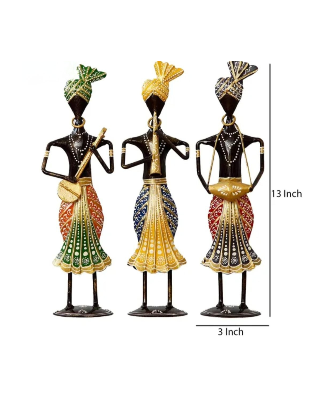 Rajasthani Tribal Musician Showpiece Set of 3