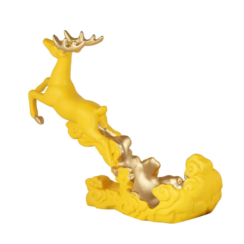 Modern Yellow Deer Wine Bottle Holder - Feng Shui Decor