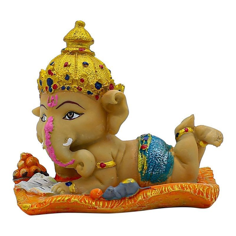 Cute Baby Ganesha Idol Reading Book