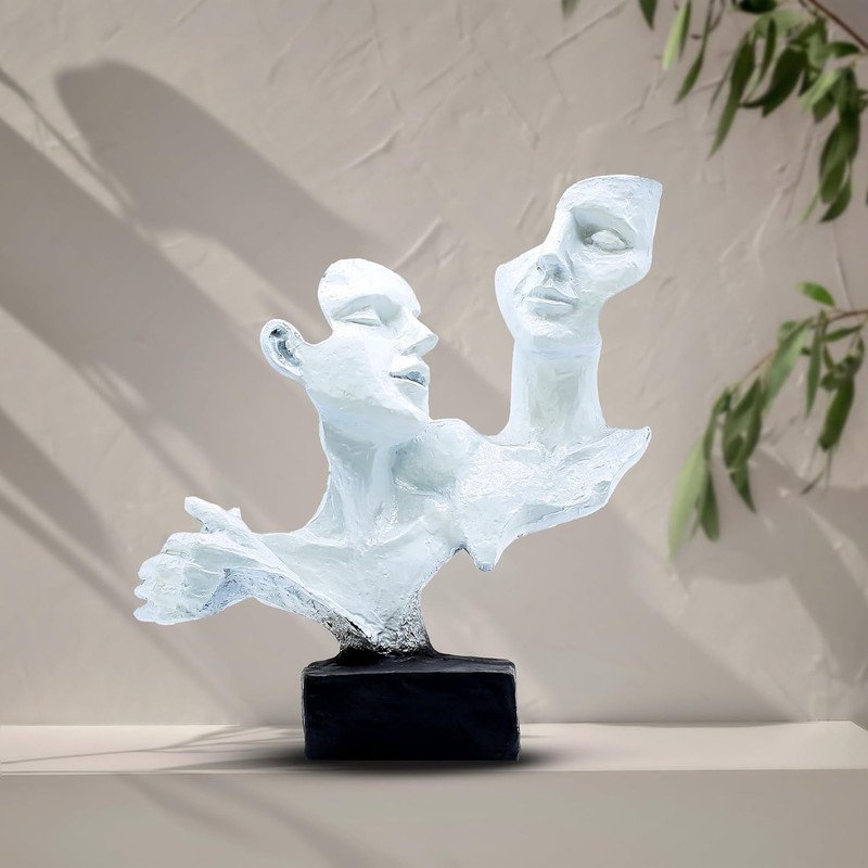 Modern Abstract Resin Couple Sculpture