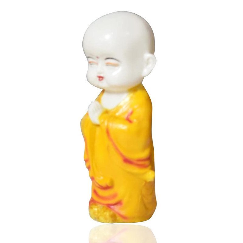 Meditating Buddha Monk Statue Showpiece (10 x 10 x 25 cm)