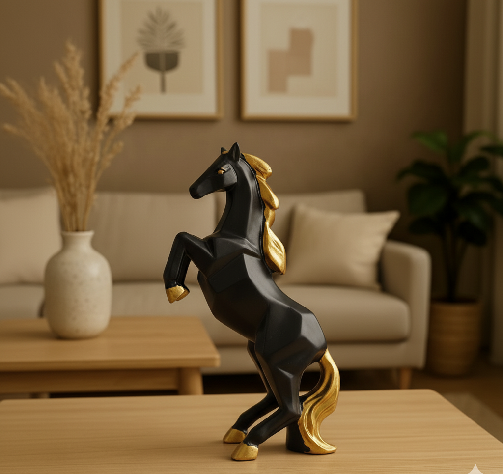 Geometric Horse Sculpture - Modern Art Decor for Home & Office