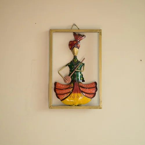 Decorative Multicolor Metal Sardar Frame | Handcrafted Individual Wall Art for Home Decor