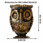 Metal Owl Pen Stand – Artistic Handcrafted Stationery Holder for Table Decor
