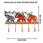 Elegant Elephant Metal Key Holder – Handcrafted Wall Mounted Home Decor Accent