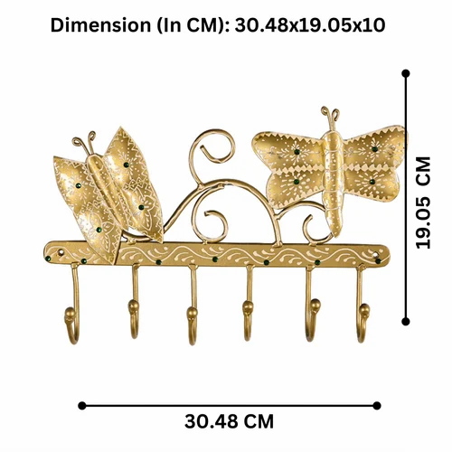 Beautiful Metal Butterfly Wall Hanging – Decorative Key Holder for Home & Entryway