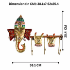 Divine Metal Ganesha Wall Art with Key Holder – Spiritual Home & Office Decoration