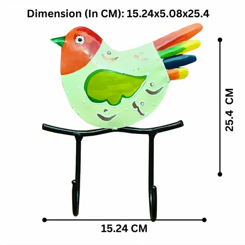 Beautiful Metal Single Bird Key Holder – Handcrafted Wall Decor Organizer for Home & Entryway