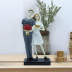 Handmade Ceramic Couple Sculpture - Unique Home Decor for Living Room or Office