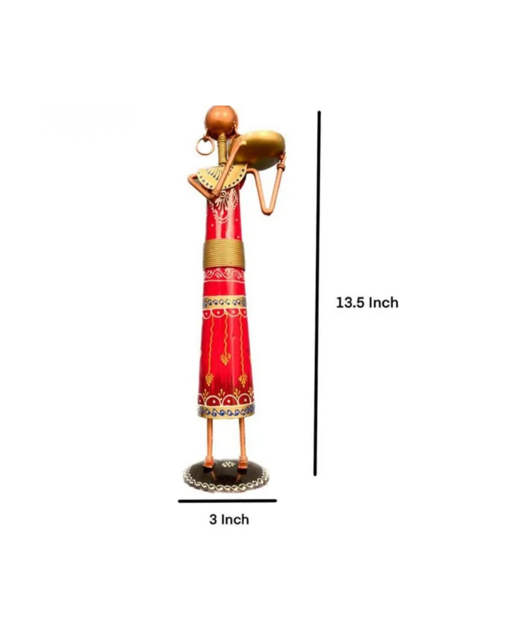 Handcrafted Ganesha T-Light Combo with Tribal Lady Figurines | Set of 3