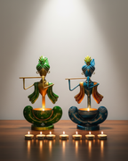 Krishna Diya Holder Showpiece Set of 2
