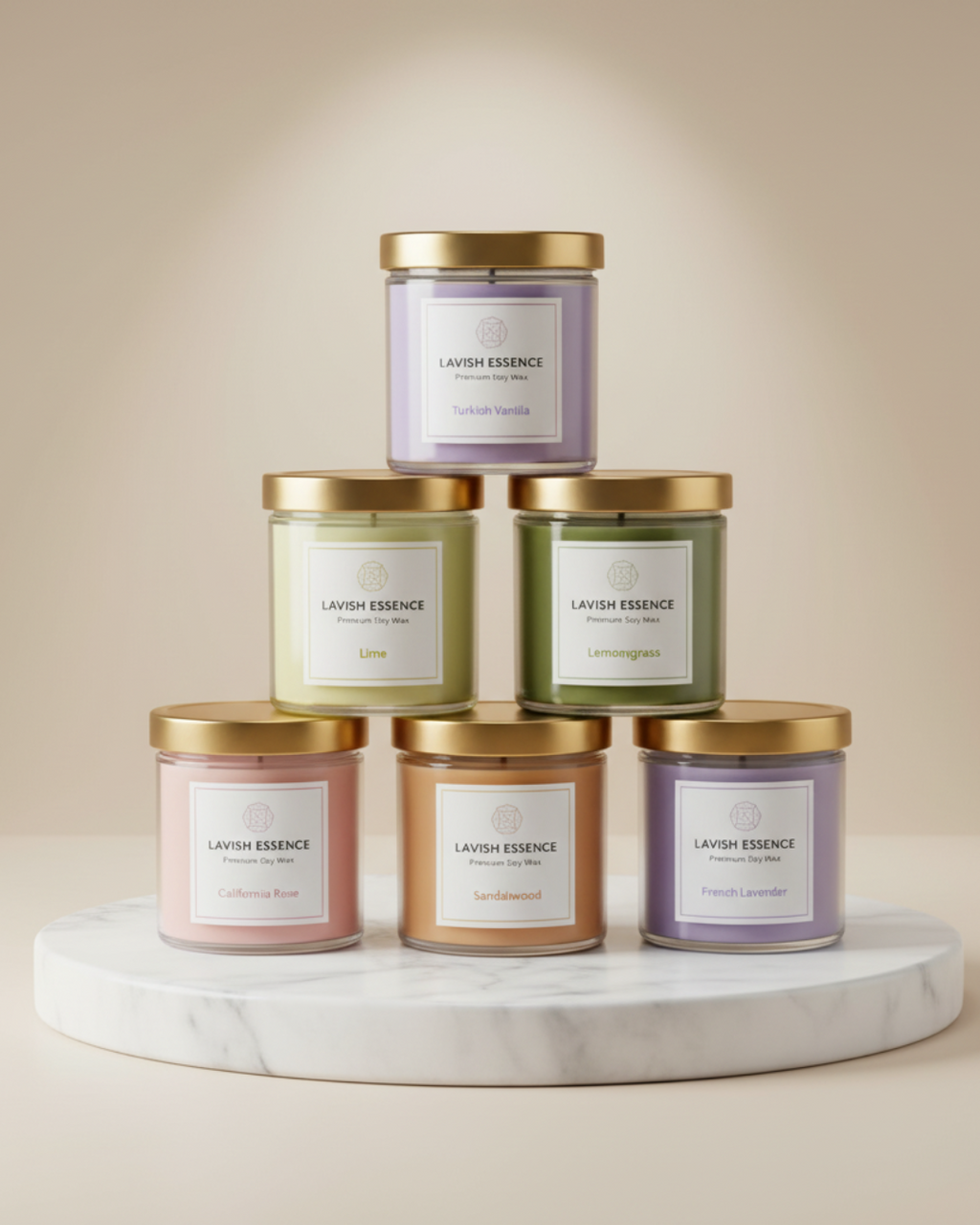 Scented Mini Jar Candles – Set of 6 | Decorative & Gift Pack