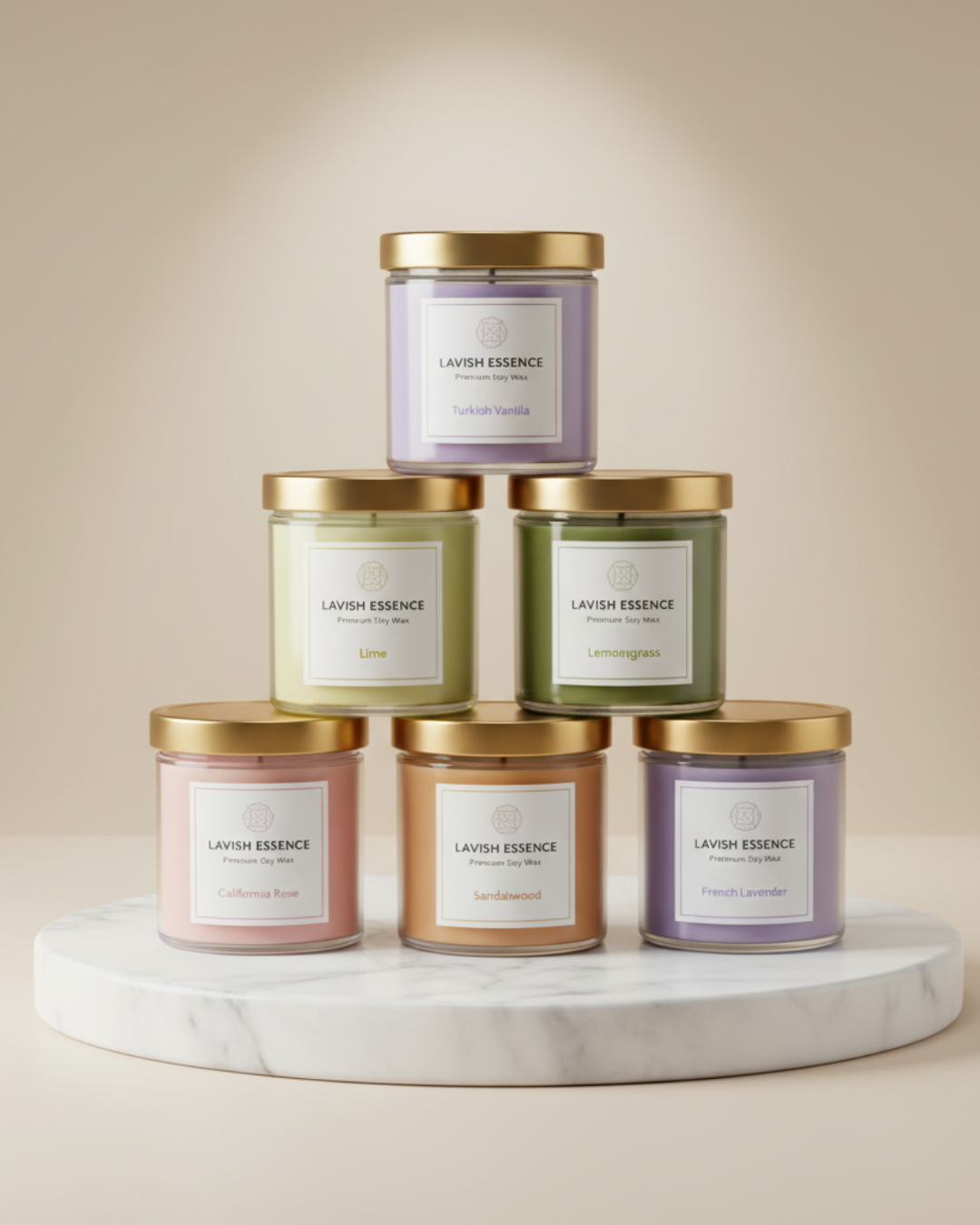 Scented Mini Jar Candles – Set of 6 | Decorative & Gift Pack