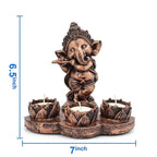 Copper Ganesh Idol with Tealight Candle Holder