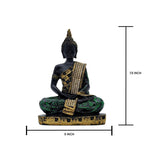 Decorative Buddha Statue with Crystal Embellishments, 7.5 x 5 Inch