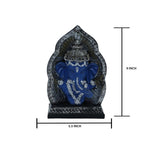 Handcrafted Blue & Silver Ganesha Statue
