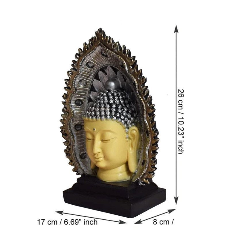 Handicrafts Buddha Head on Tree Idol Statue Showpiece