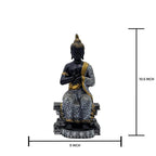 Black and Gold Mosaic Buddha Sculpture , 26.7 cm x 12.7 cm