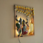 Metal Radha Krishna Jhula Frame | Decorative Swing Showpiece for Home Temple & Gift Purpose