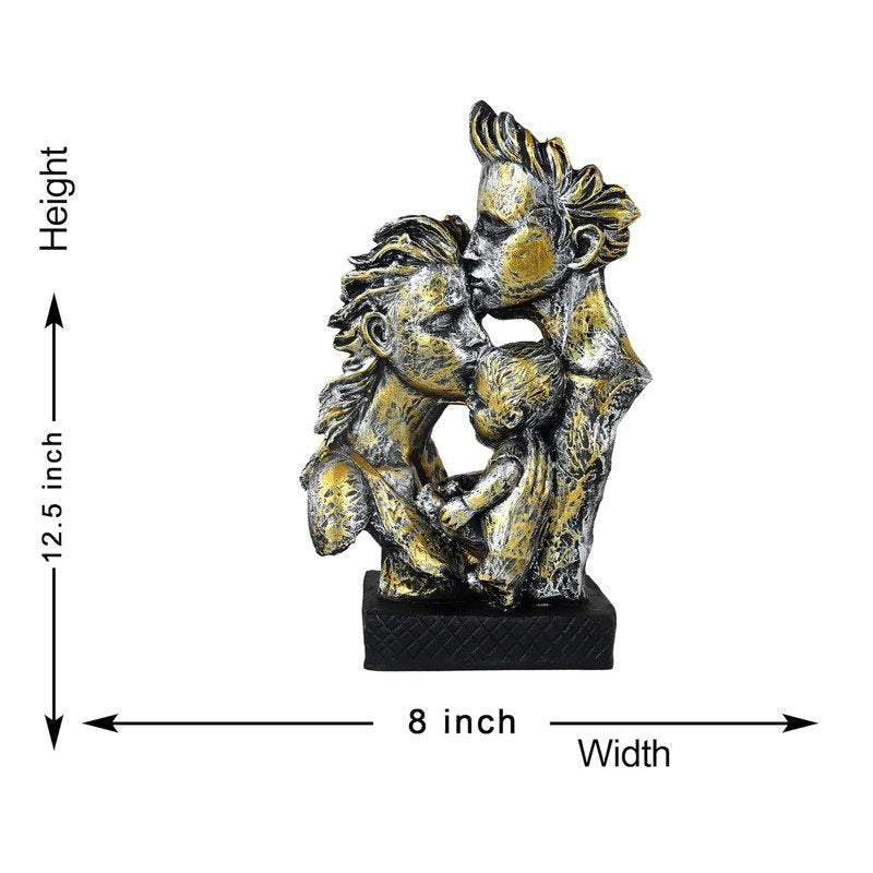 Golden Couple Statue - Romantic Love Figurine for Home Decor