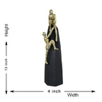 Golden Egyptian Mummy Statue Figurine with Black Base