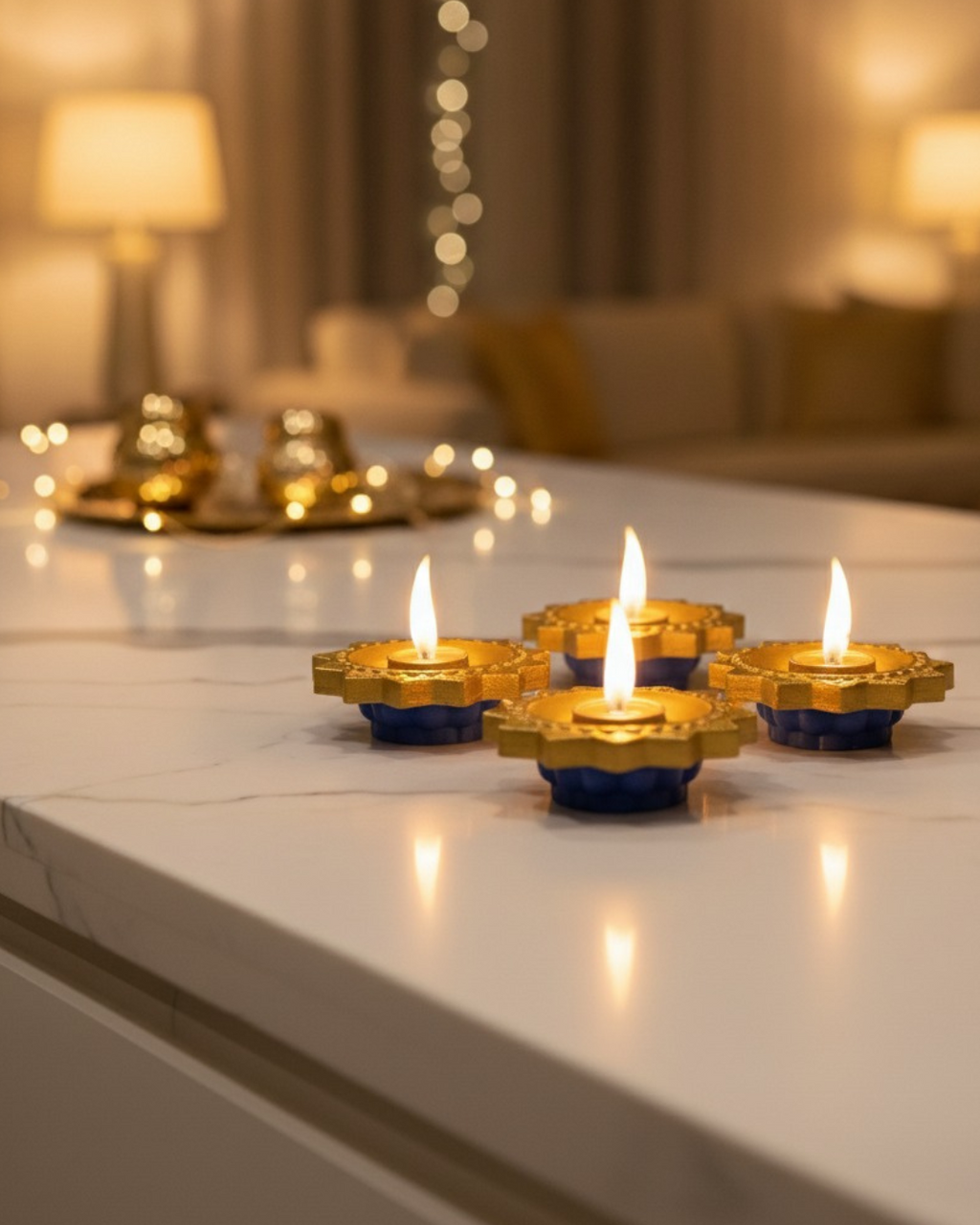 Water Pouring  Diya Led Light