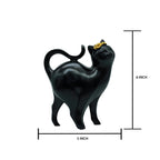 Elegant Black Cat Statue with Golden Accent - Modern Home Decor Inspiration