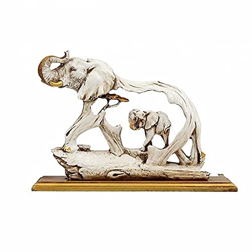 Artistic Resin Elephant Sculpture - Elegant Elephant Figurine for Home & Office Decor