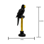 Elegant Black Parrot Sculpture with Gold Accents - Unique Home Decor Piece