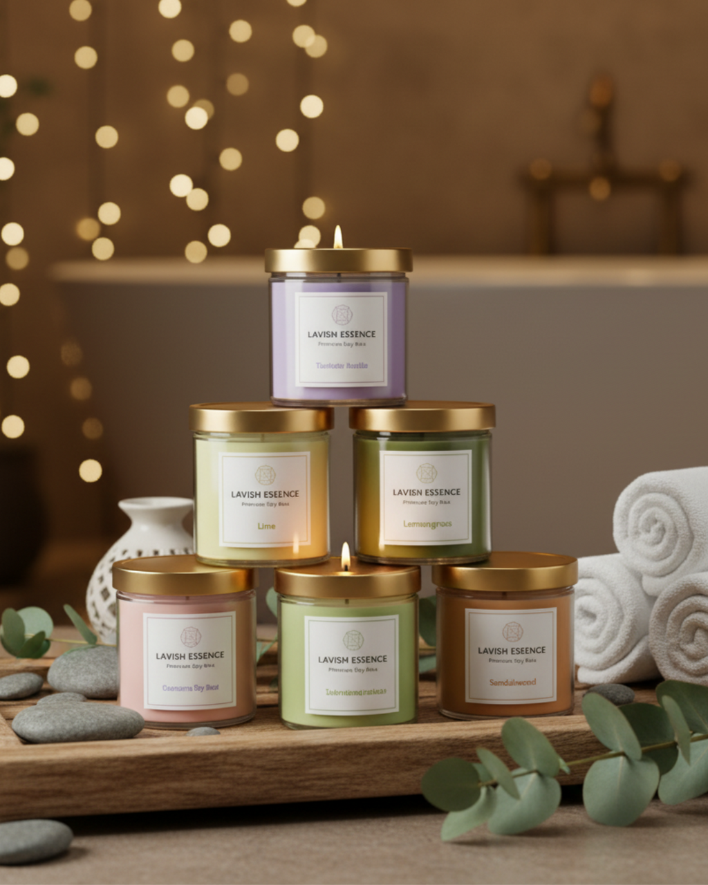 Scented Mini Jar Candles – Set of 6 | Decorative & Gift Pack