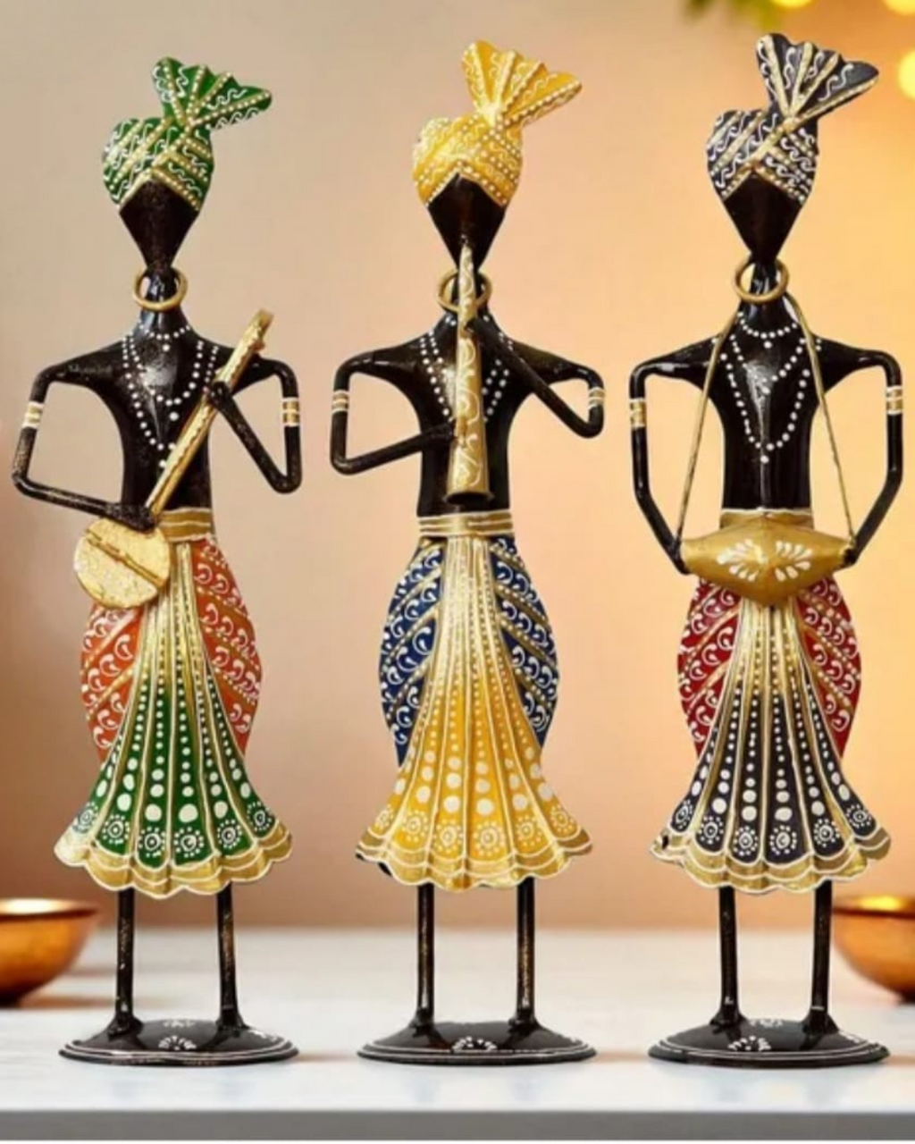 Rajasthani Tribal Musician Showpiece Set of 3