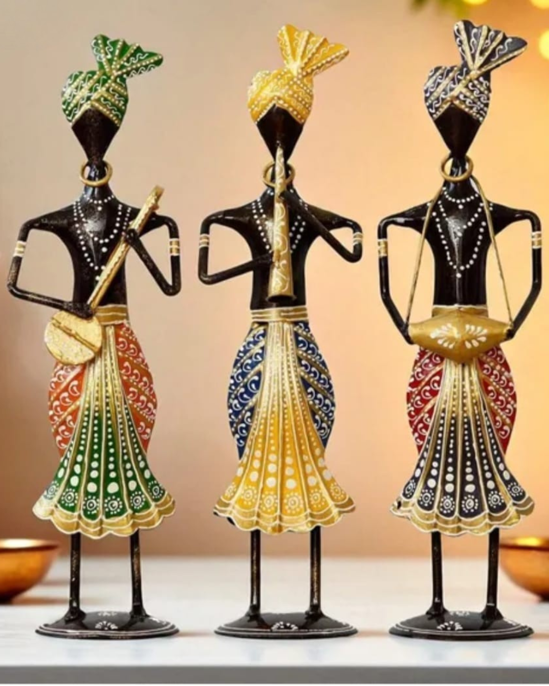 Rajasthani Tribal Musician Showpiece Set of 3