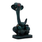 Matte Black Abstract Ganesha with Damru
