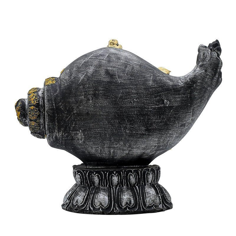 Golden Ganesha on Diwali Lamp Statue