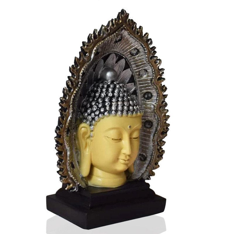 Handicrafts Buddha Head on Tree Idol Statue Showpiece